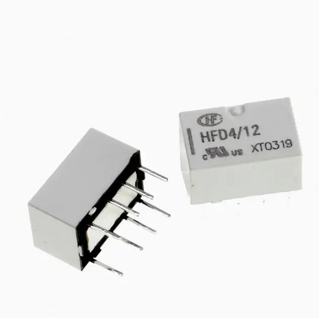 HFD4 HFD4/12  HFD4-012 HFD4/3 3VDC 4.5V 5V 12V 24V 0.5A HFD4/5 3 12 24VDC-S SR S1R Subminiature Signal Relay HFD4-12VDC x10PCS