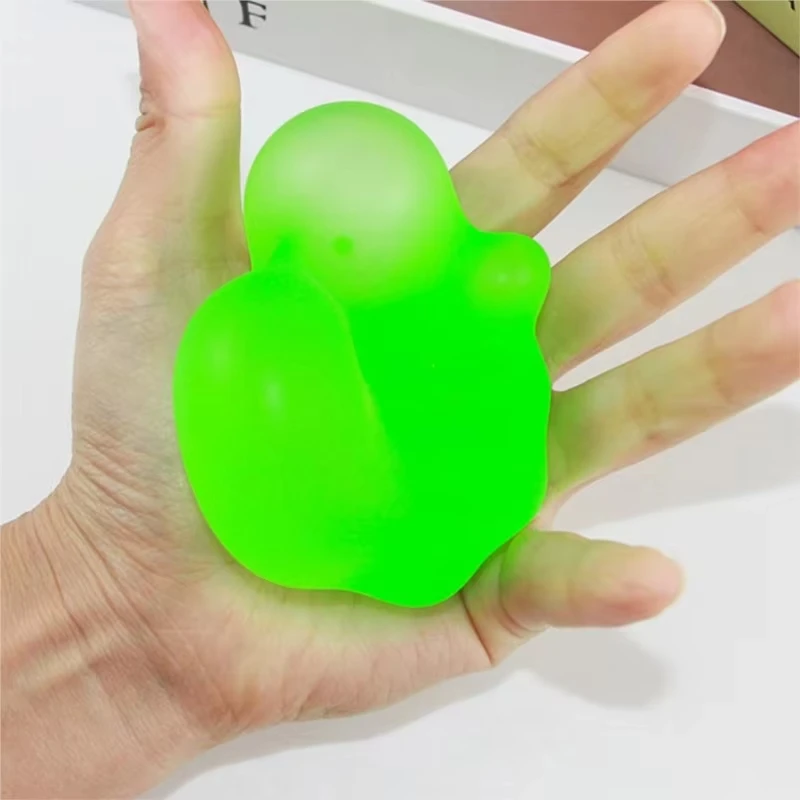 Cute Anti-stress Ball Frosted Transparent Stress Relief Flexible Funny Decompression Vent Bouncy Ball Toy Adult Relax Toy