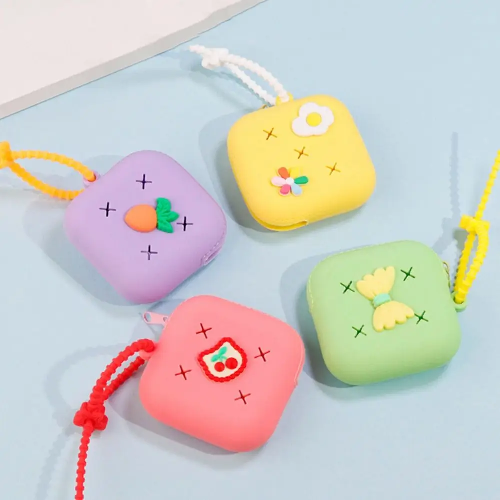 Novos buracos bolsa de moedas silicone zíper saco de dinheiro saco de armazenamento