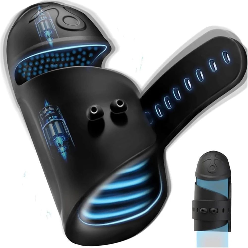Male Masturbation Cup 10 Frequency Vibration Glans Trainer Penis Exercise Delayer Glans Stimulator Cock Ring Male Adult Products