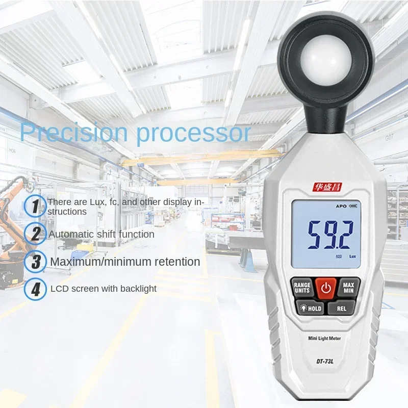 Premium DT-73L Mini Digital Illuminance Meter Industrial Portable Handheld High Precision Photometric Luminance Luminance Lumina