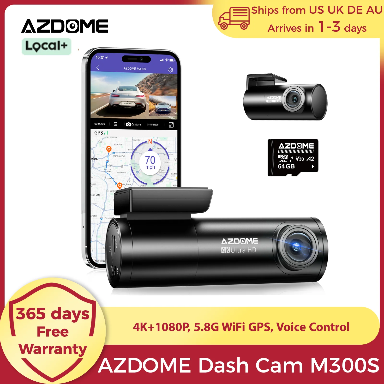Azdome M300S 4K Das… - image