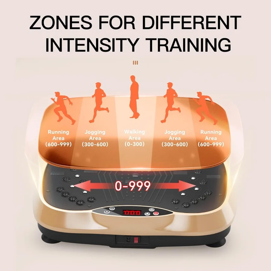 آلة تمرين لوحة الاهتزاز مع جهاز تحكم عن بعد لتمرين الجسم بالكامل في المنزل 200 إعدادات سرعة قابلة للتعديل لدعم Wei #4