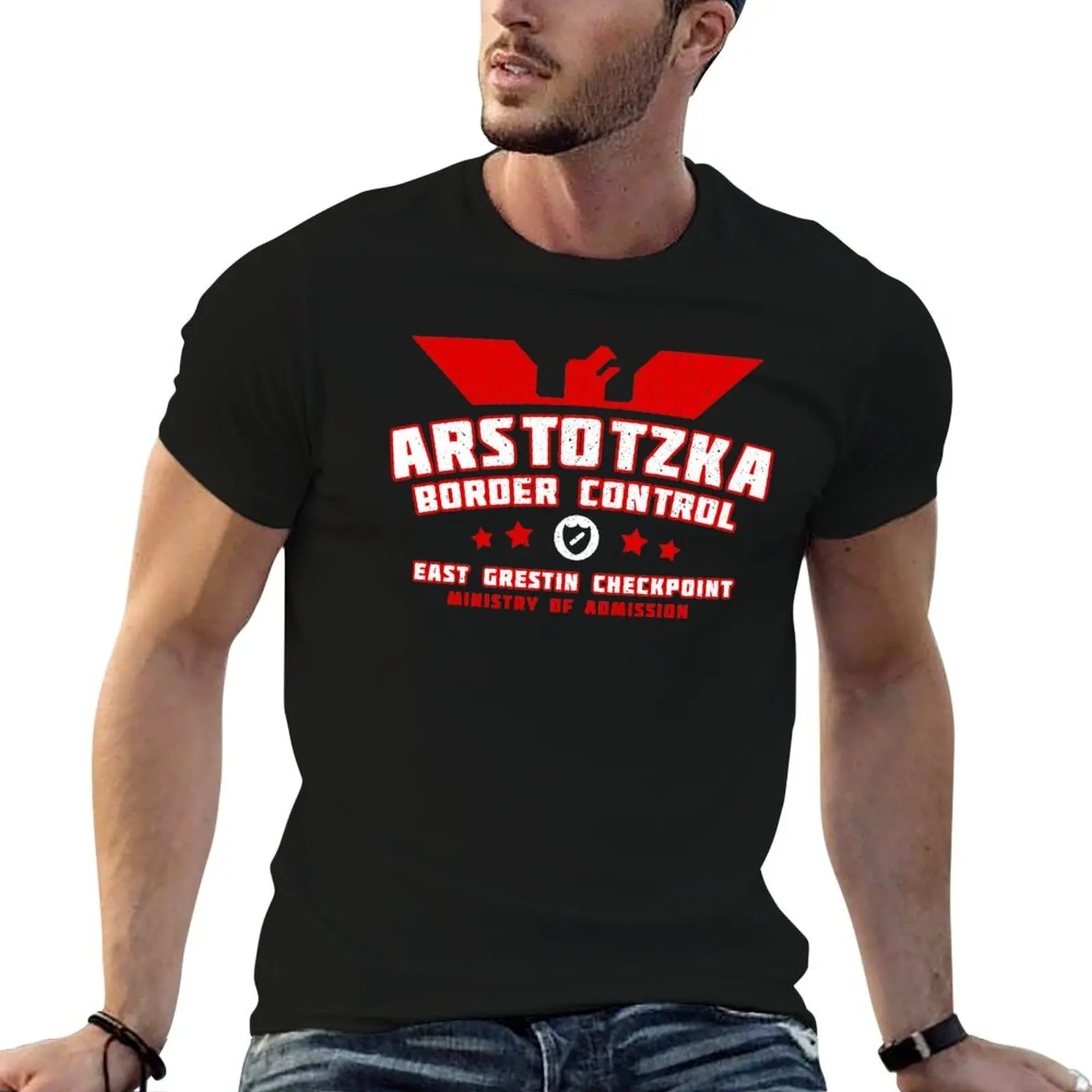 

Papers Please - Arstotzka Border Control T-Shirt t shirt for man t shirt man cotton T-Shirt