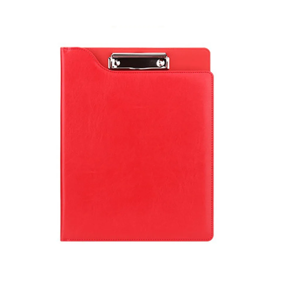 

With Cover A4 File Folder Clipboard With Pen Holder Metal Board Clip Over Flip File Writing Pad High Capacity Non-slip