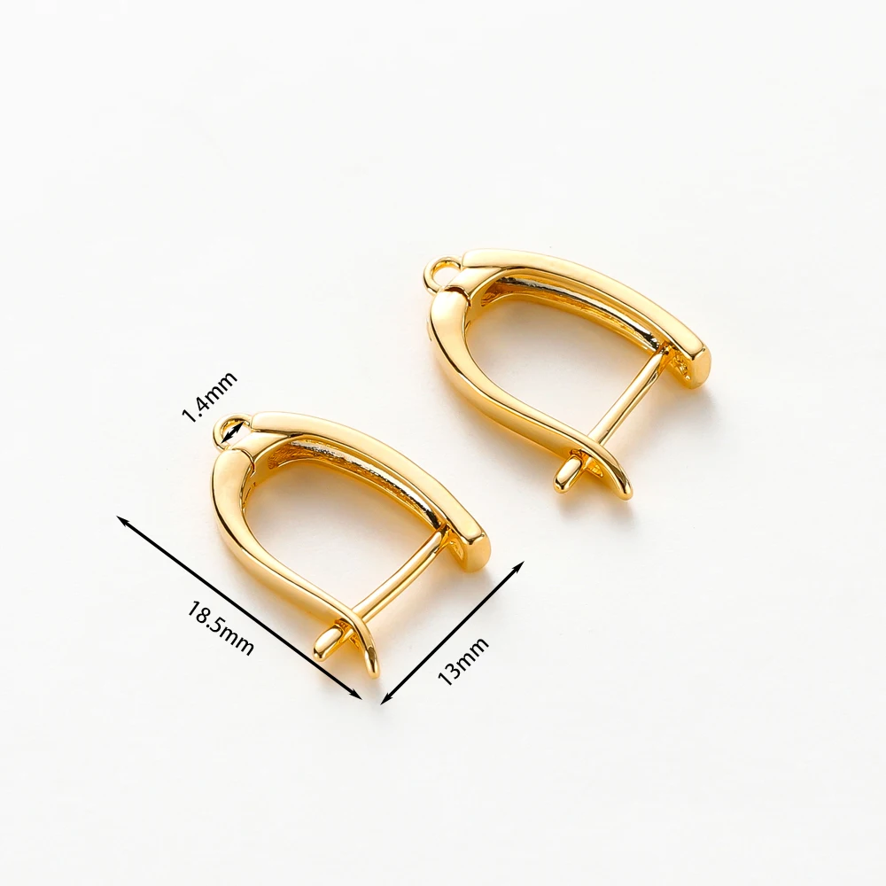 2-4Pcs 14K/18K Gold Color Brass with Pins Earring Clasp High Quality for DIY Earrings Jewelry Making Findings Accessories