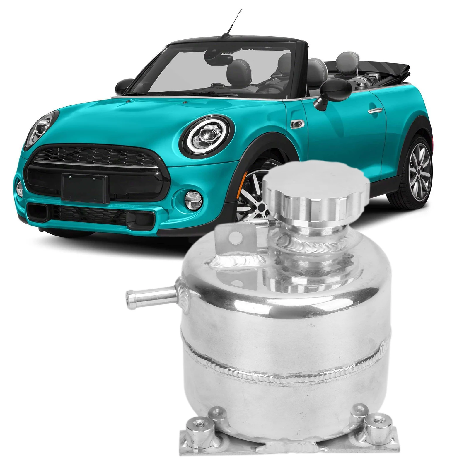 

2.5L Radiator Coolant Expansion Tank with Cap Accessory Replacement for Cooper S R53 R52