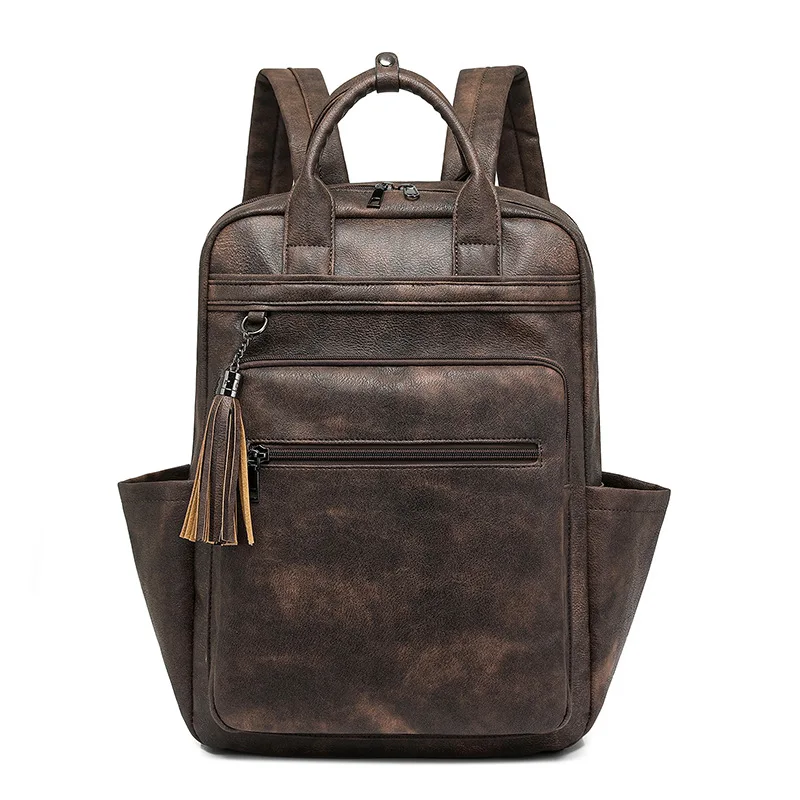 

Women's Backpack PU Material Large Capacity Retro Computer Backpack Fashionable Multi-color Optional Women's Business Backpack