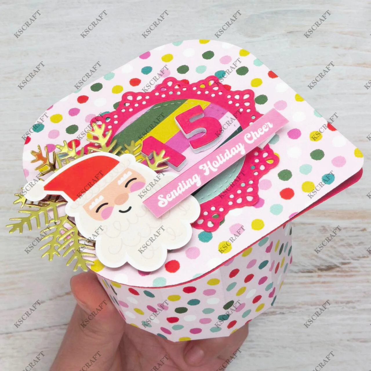 KSCRAFT Yogurt Cup Box Cutting Dies Stencils for DIY Scrapbooking Decorative Embossing DIY Paper Cards