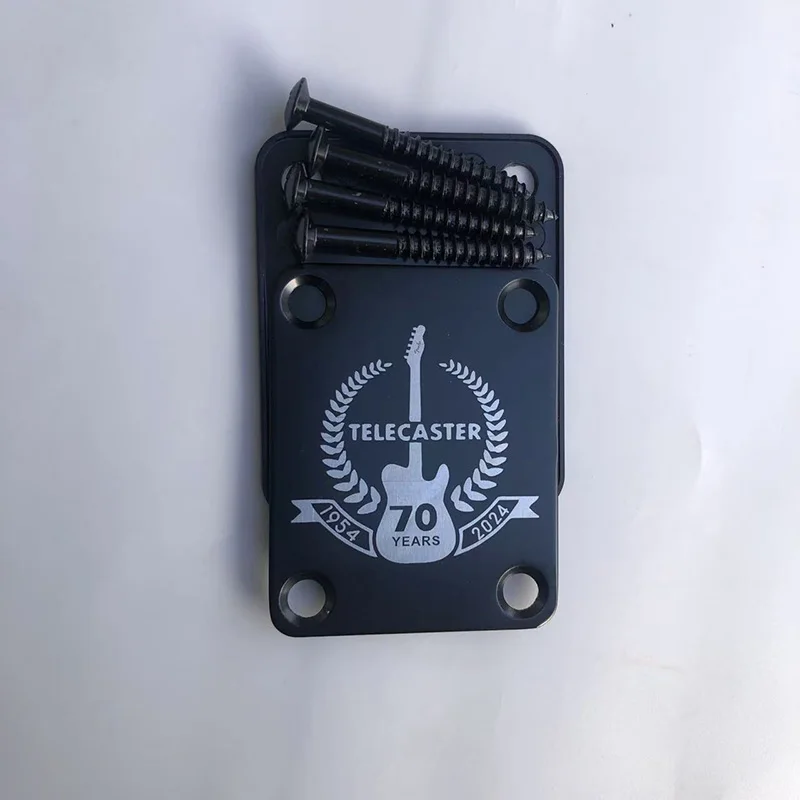 Chrome Neck Plate For Tele Electric Guitar 60th Anniversary Edition,Including screws