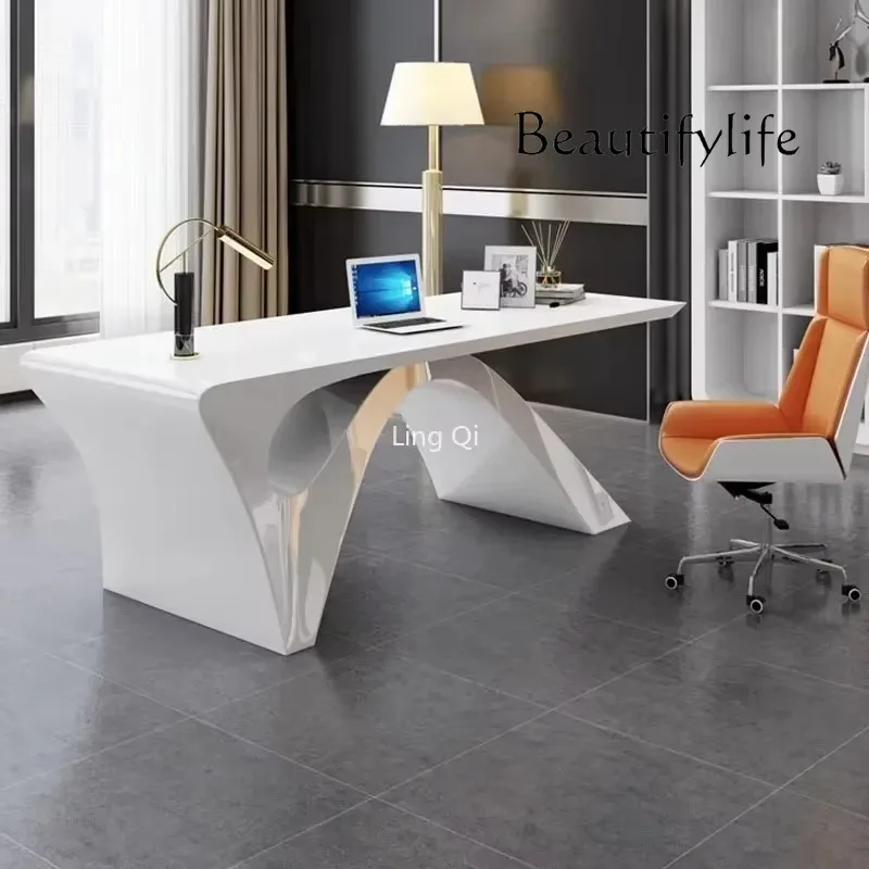 Hochwertiger Büroschreibtisch für Zuhause, weiße Sekretärin, kostenloser Versand, Computertische aus der Mitte des Jahrhunderts, einzigartige Aktenschränke, Büromöbel