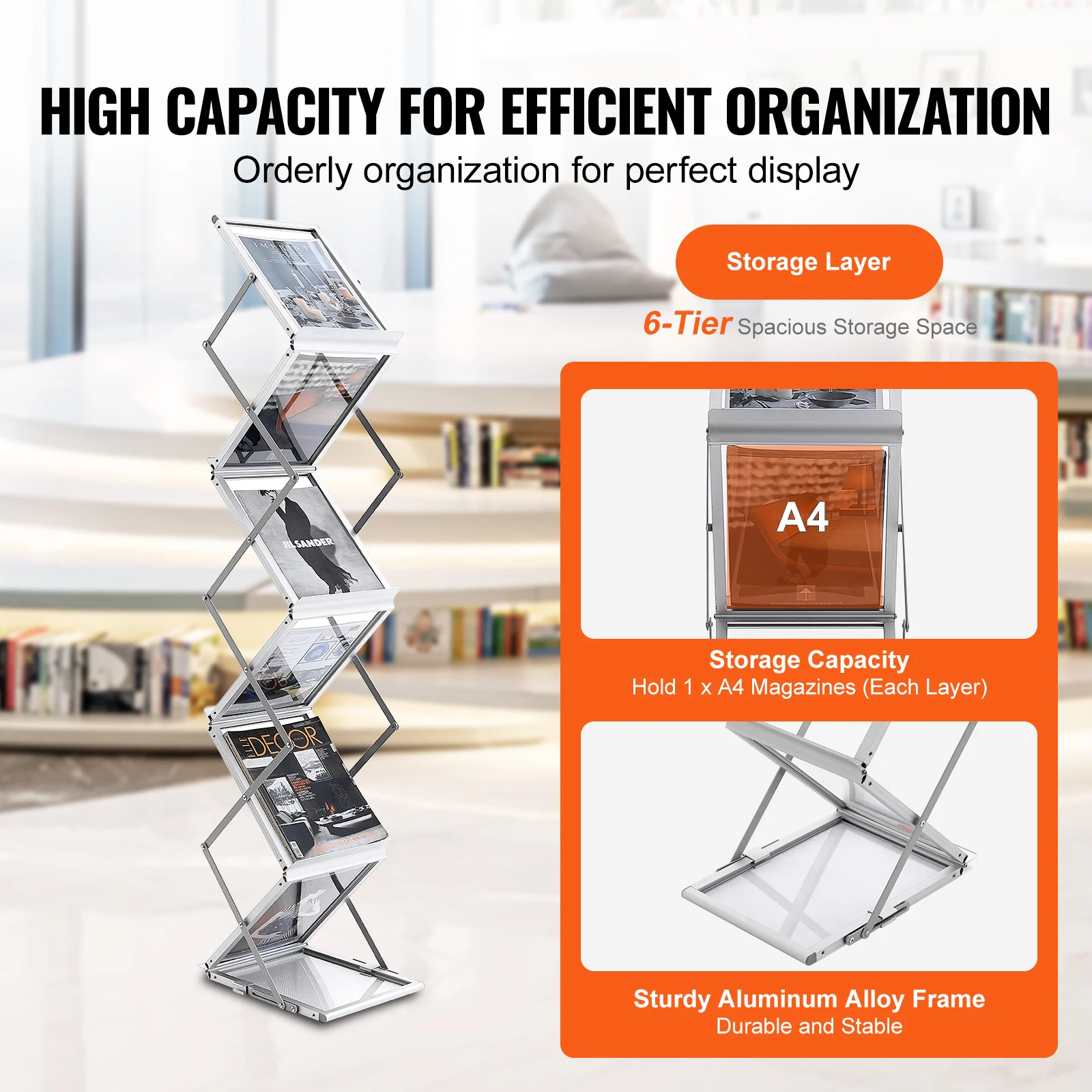 VEVOR Présentoir à Brochures e - Magazine Holder Rack avis et prix