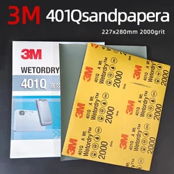 Large sheet 3M 401Q 2000 Grit Sandpaper Abrasive 227 *280mm Car Airbrush Metal Musical Instrument Water Grinding