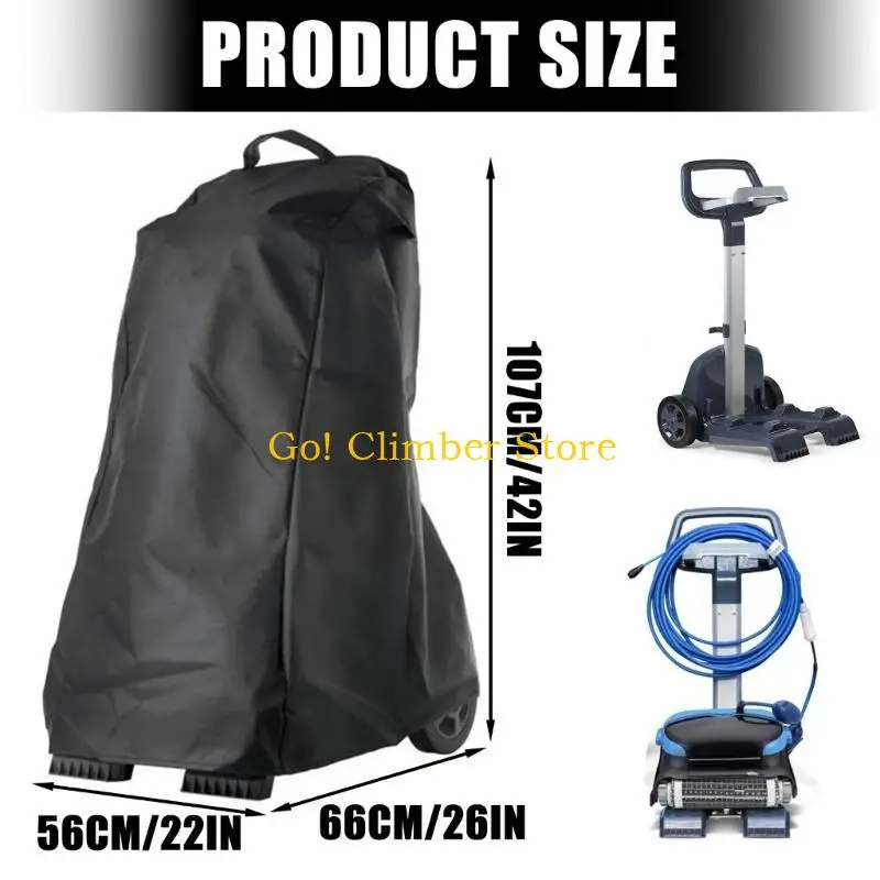 Q84C หุ่นยนต์สระว่ายน้ำ Caddies ฝาครอบน้ำยาทำความสะอาดน้ำป้องกันน้ำกลางแจ้งพร้อมด้ามจับ