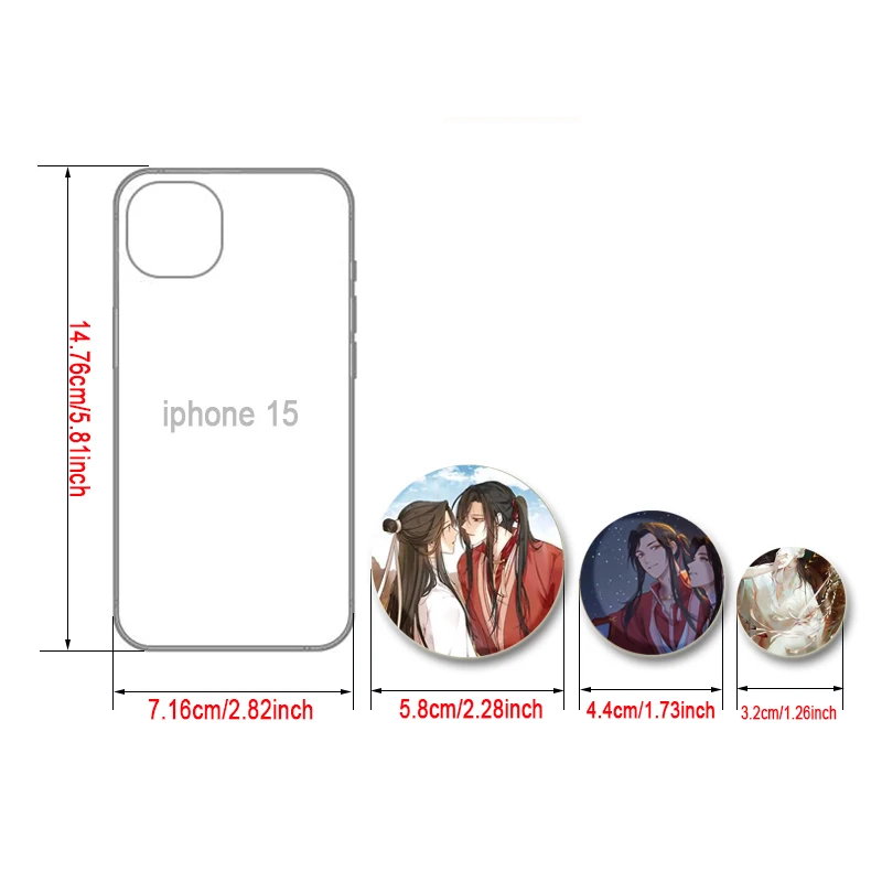 أنيمي السماء الرسمية نعمة دبابيس الكرتون شارة معدنية لحقيبة الظهر الملابس مجوهرات اكسسوارات هوا تشنغ/شي ليان دبابيس #4