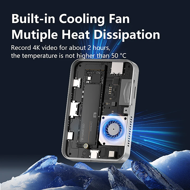 10 Gbit/s Magnetische SSD-Gehäuse Dockingstation USB-C USB3.2 Splitter HDMI-kompatible Dockingstation Hub 4k 60Hz Videospeicher