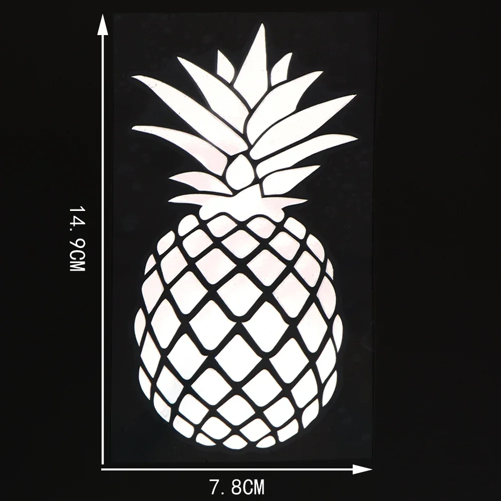 7.8 × 14.9CM Car Sticker Vinyl Car Window Bumper Fresh Fruit Pineapple Black/Silver Summer