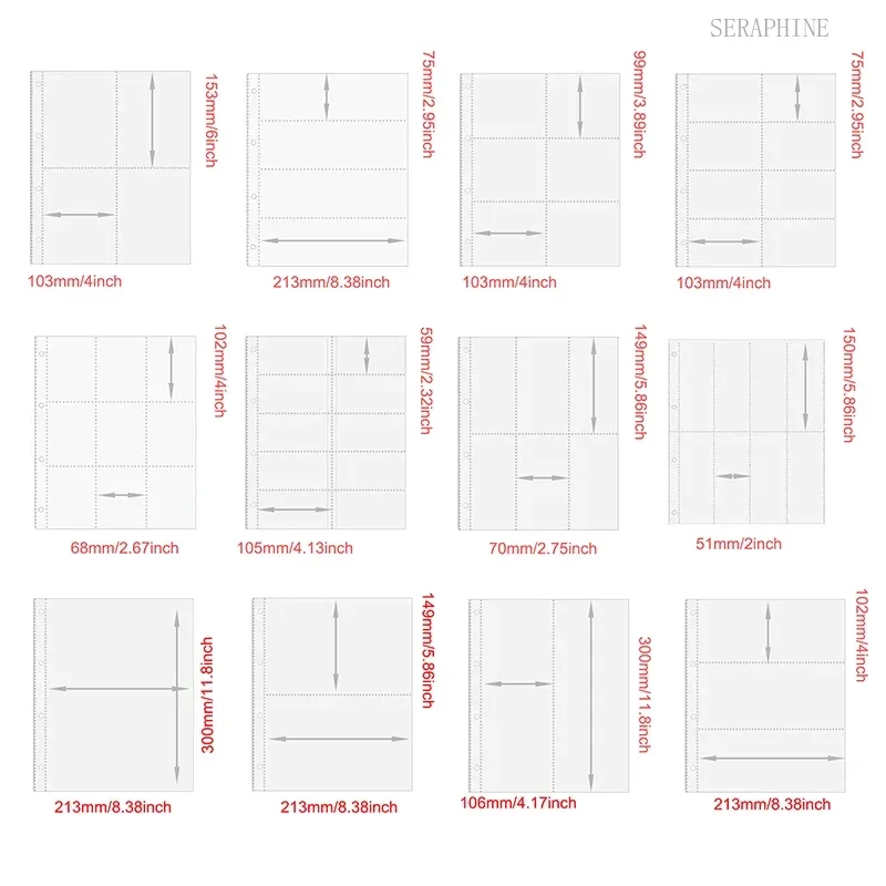 A4 Kpop Photocard Binder Sheets 1 2 3 4 6 8 9 10 Sleeve Pocket PVC Acid Free 4x6 Photo Album Refill Pages Postcard Sleeves 10×15