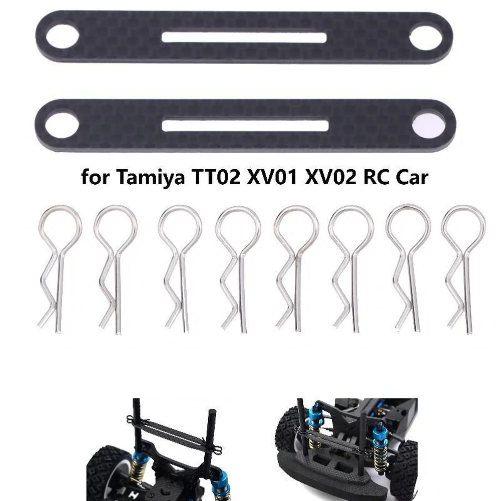 

1 Set Carbon Fiber Front Rear Crossmember Body Mount Post 54783 For Tamiya TT02 XV01 Front Rear Body Mount Post