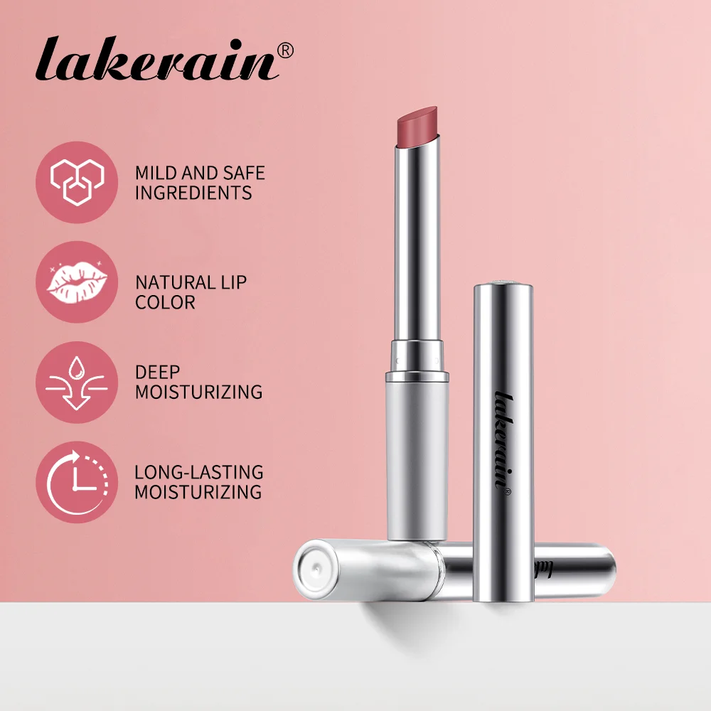 Lakerain الوردي العسل بلسم الشفاه أحمر الشفاه اللون الطبيعي دسم الملمس طويلة الأمد ترطيب مغذي العناية بالشفاه لمعان مستحضرات التجميل