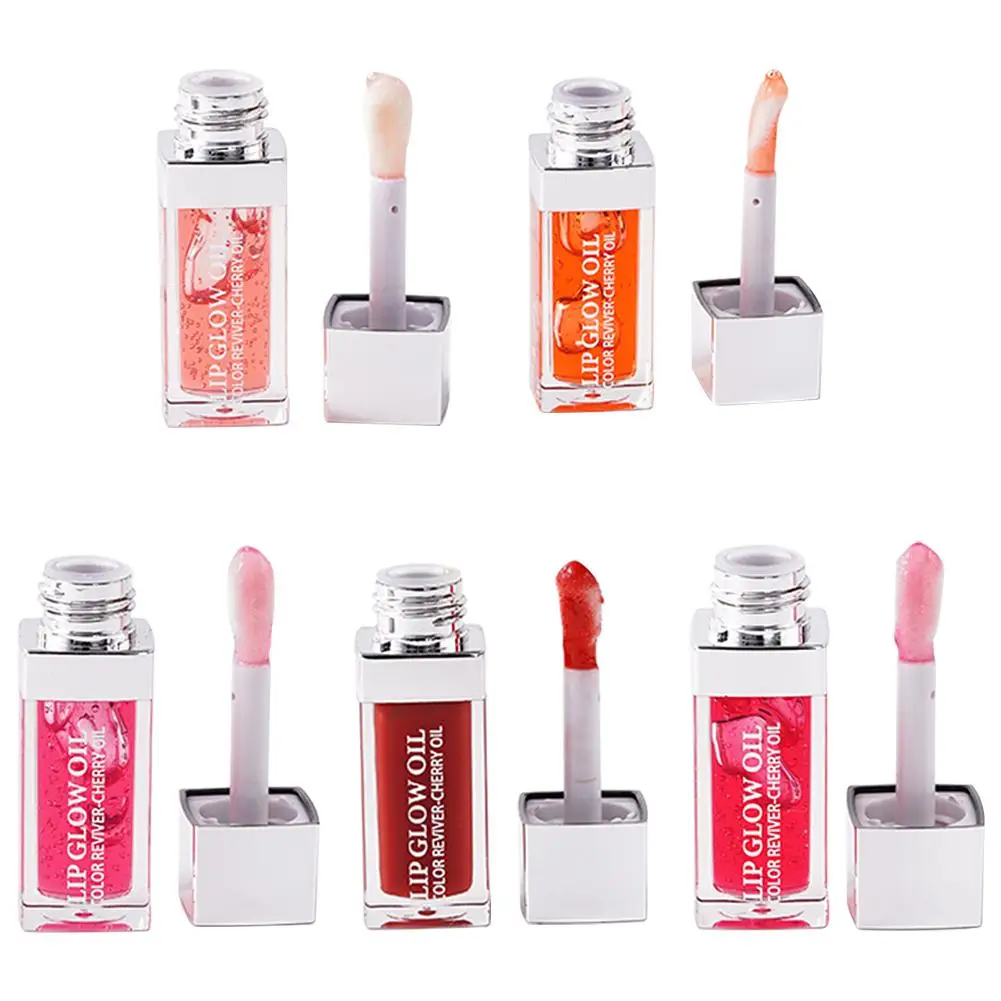 Lippenbalsem Jelly Lip Olie Doorschijnend Waterig Kristal Lipgloss Vloeibare Lippenstift Non-Stick Glanzende Hydraterende Lip Glazuur Make-Up