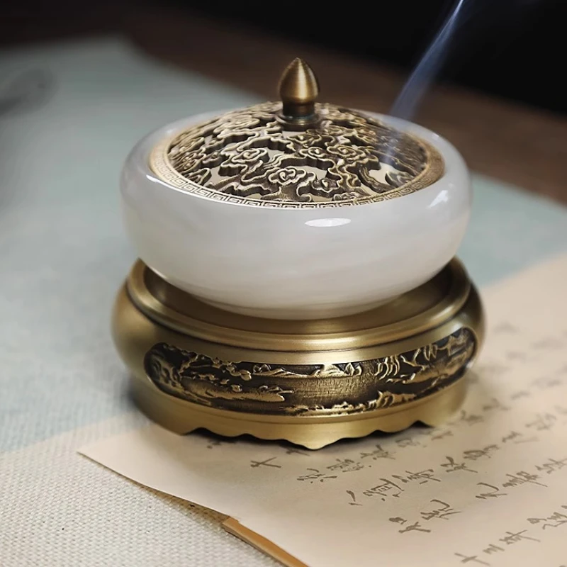 

Ear Cleaning Censer Incense Burners Decorations for Home Comfort Fragrance Luxury Incense Burners Gift Jade​​ Decor Fornelli MH