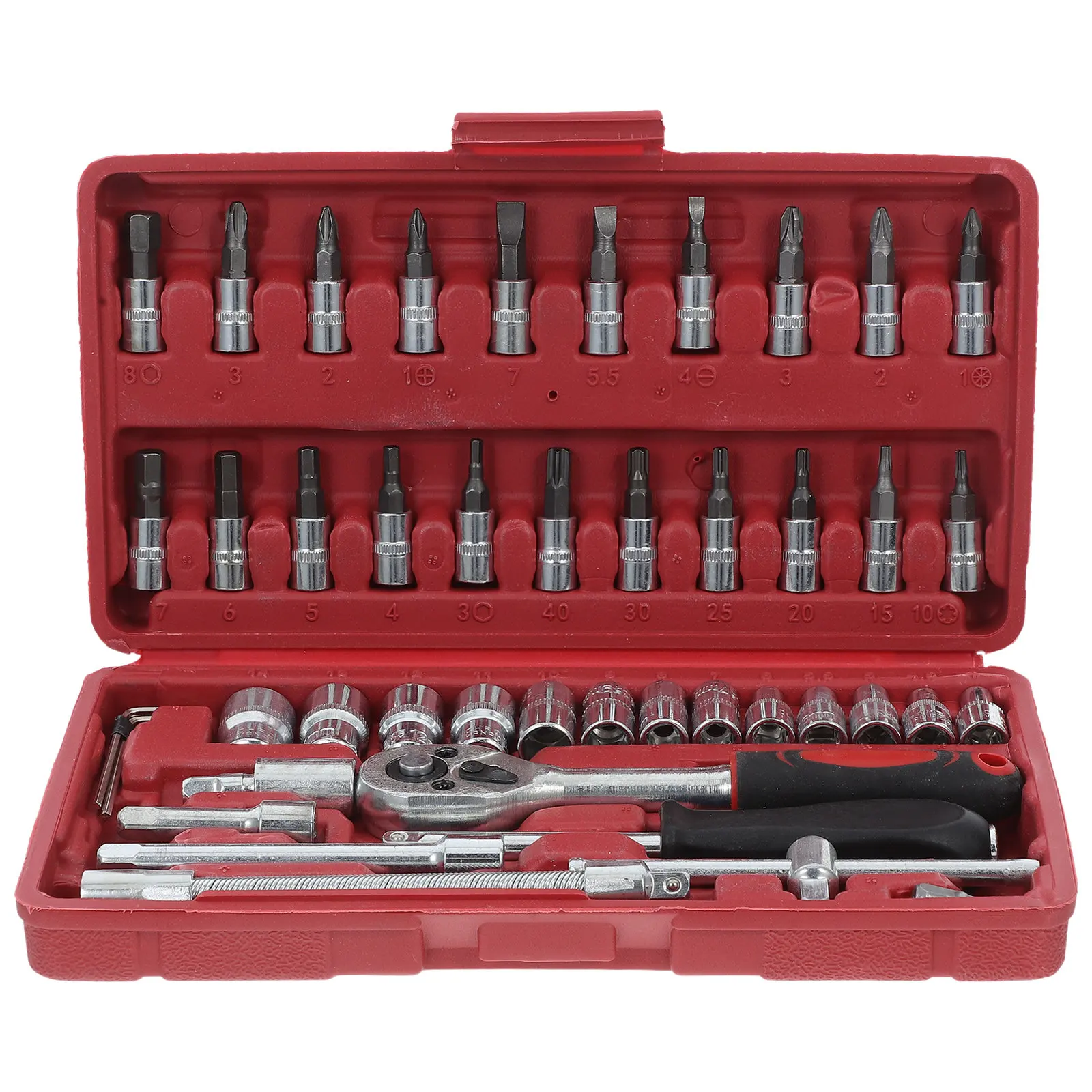 

46 Pcs Tools Repair Car Maintenance Ratchet Drive Socke Wrenches Mechanic Kits for Household Motorcycle