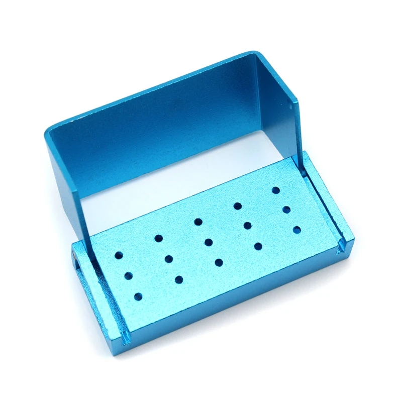 15 Holes durable Disinfection Instrument Holder Dental Burs Holder All- Aluminum Autoclave Holder FG Bur Box Dental Supplies