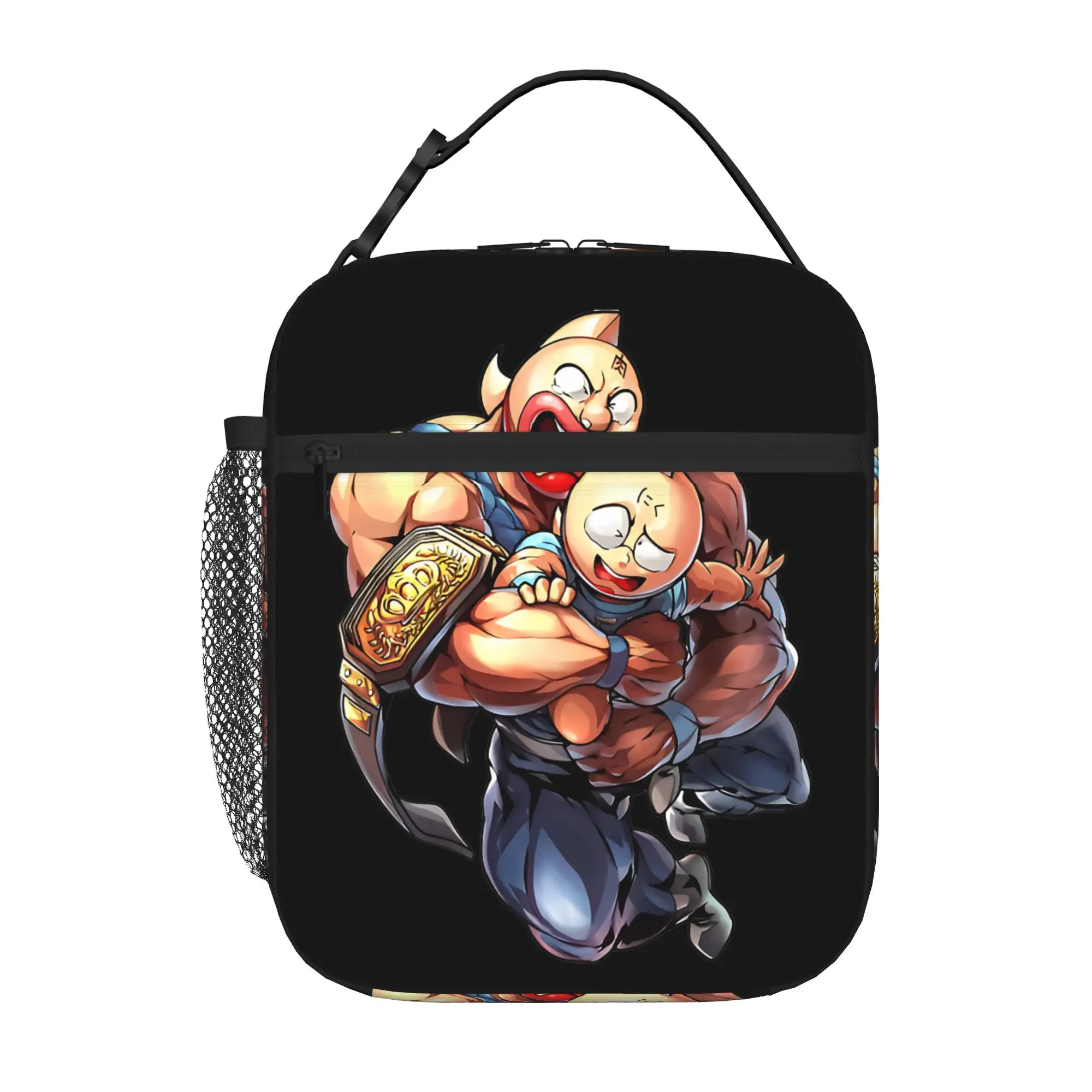 1 Piece Zipper Closure Love Storage Bag Pocket KinnikuS Man  School Lunch Food Box Reusable For Lunch Food Bag