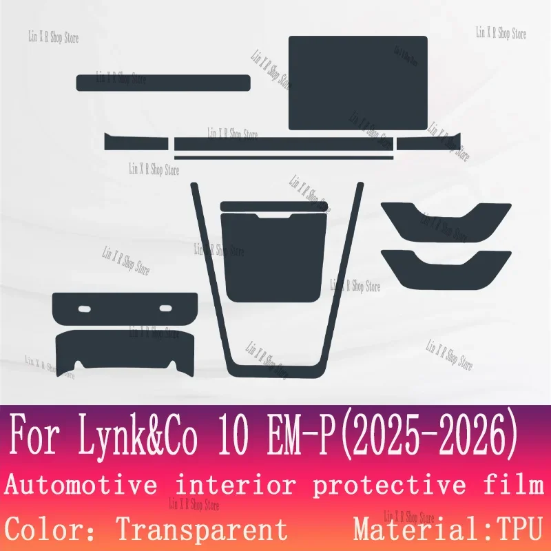 

For Lynk&Co 10 EM-P 2025 2026 Gearbox Panel Navigation Screen Automotive Interior TPU Protective Film Anti-Scratch Sticker PPF