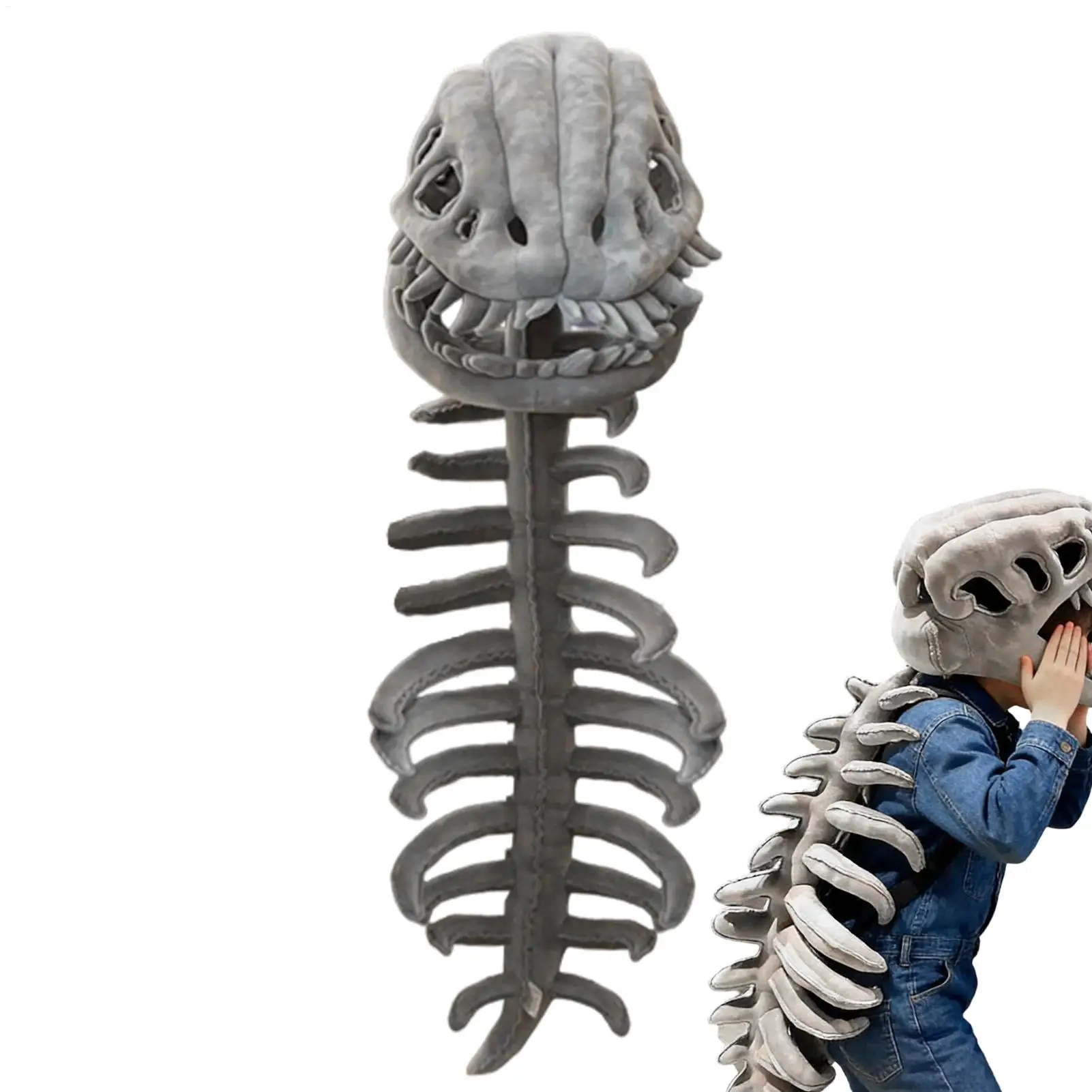 

Костюм скелета динозавра, плюшевая игрушка, наряды скелетов на Хэллоуин для детей и взрослых, для сценических выступлений, тематических мероприятий, дома с привидениями