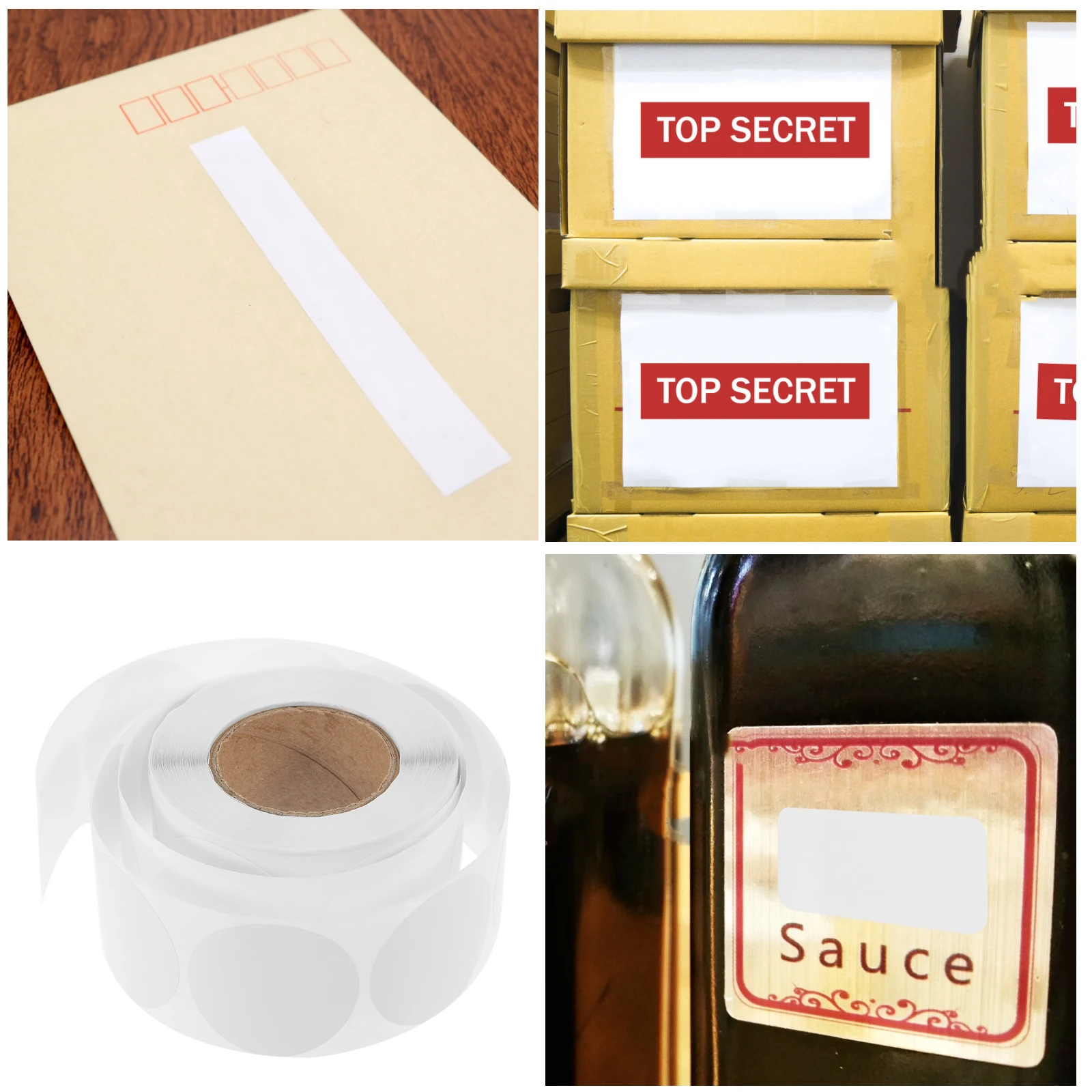 1 Roll Blank Thermal Labels Self Adhesive Waterproof For Express Shipping Mailing Label Roll Stickers Folder Tags