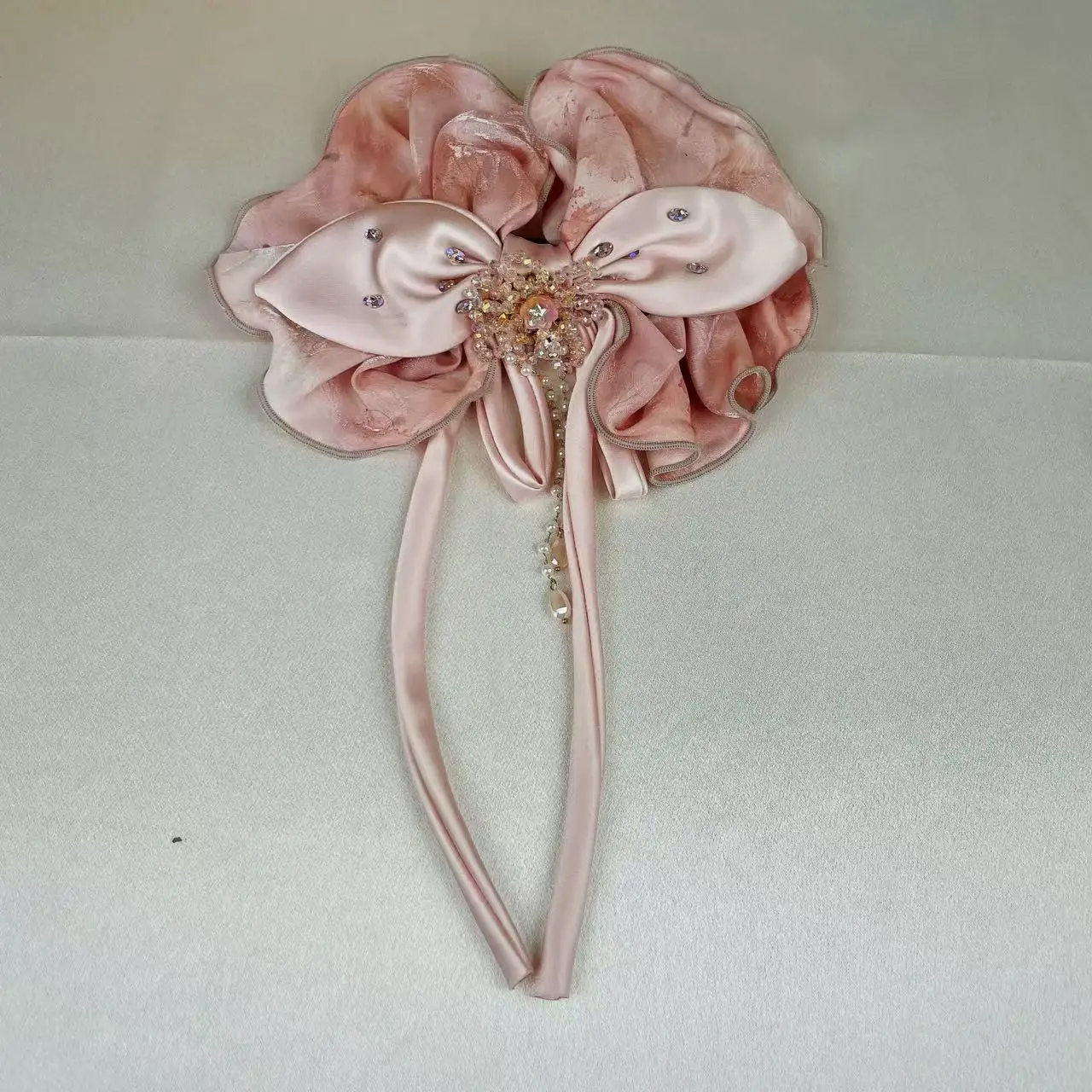 Заколка для волос с бантом и цветком, аксессуар для волос на затылке, пружинный зажим, аксессуар для волос в корейском стиле, милый стиль для девочек