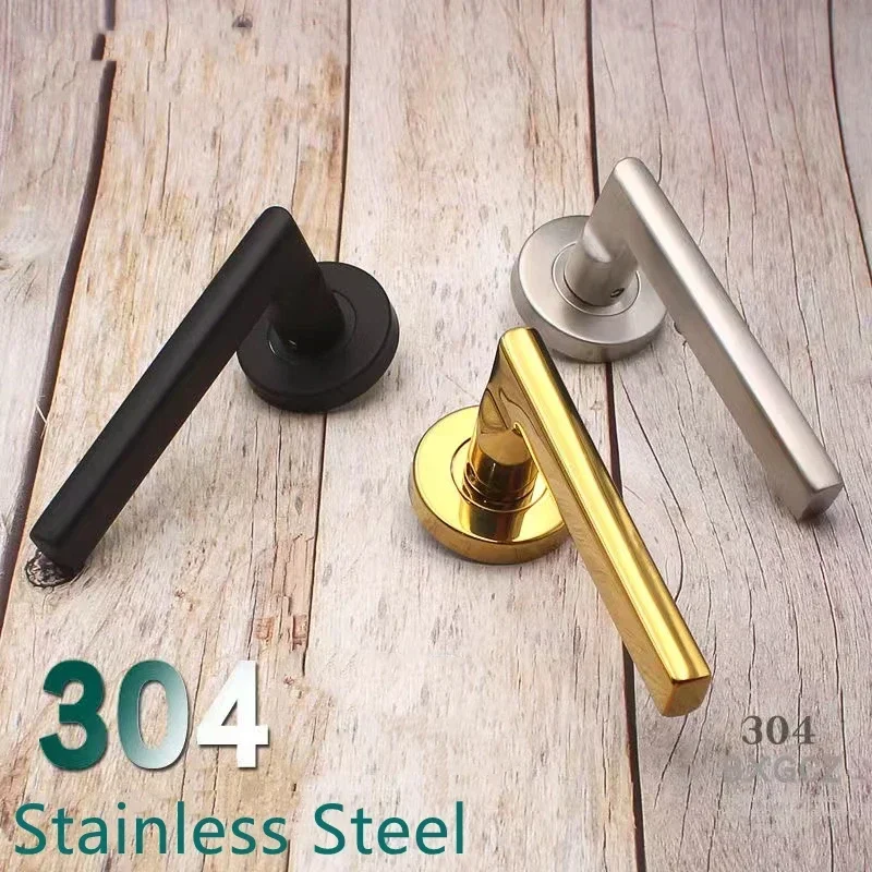 2PCS 304 Stainless Steel Barn Door Handles For Interior Doors Indoor Room Outdoor Wooden Door Single Side Handle Without Lock