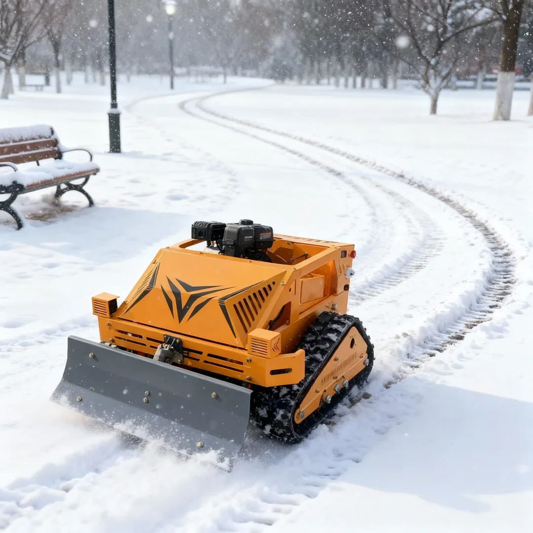 

Customized High-power Engine Lawn Mower - Remote Start Remote Control with Snow Shovel for Yard Maintenance