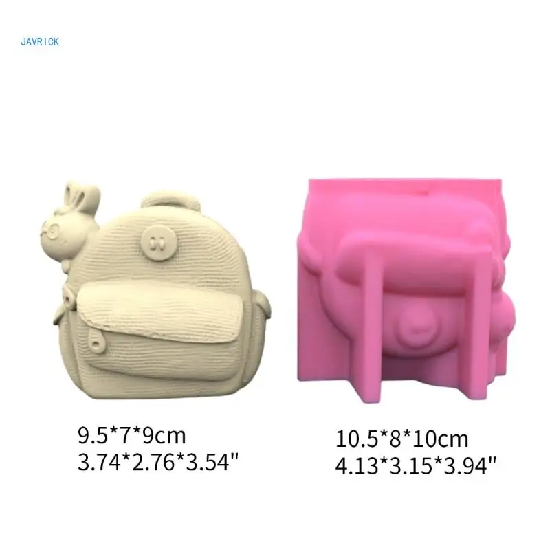 Backpack Rabbit Succulent Pot Mold for DIY Concrete Flower Pots Resin Mold