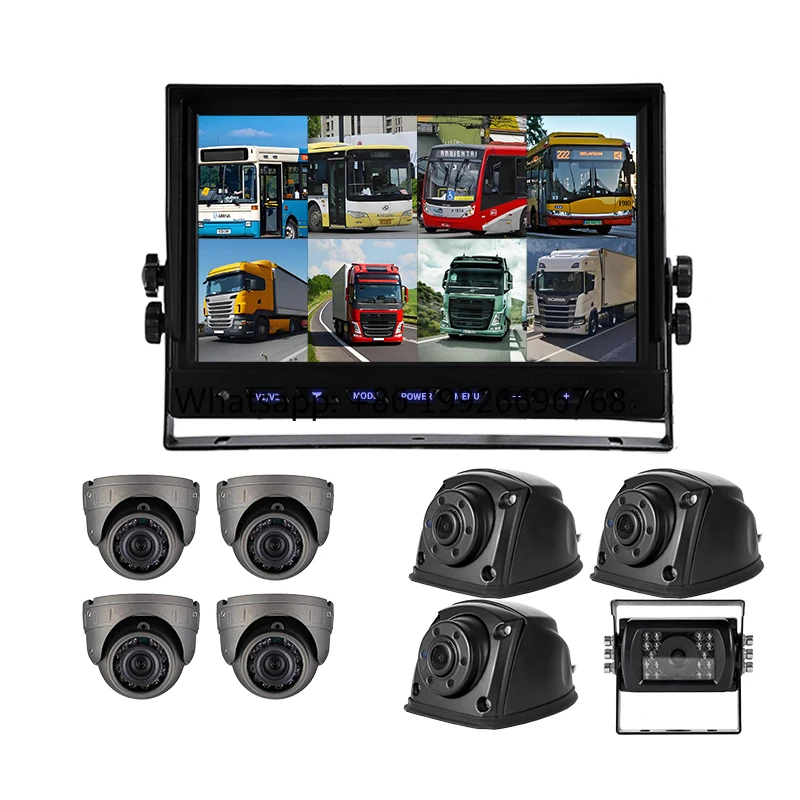 

10.1 Inch IPS Truck Bus Camera 8CH 1080P Loop Recording Waterproof Driving Recorder for Night Vision Parking Reversing Assist