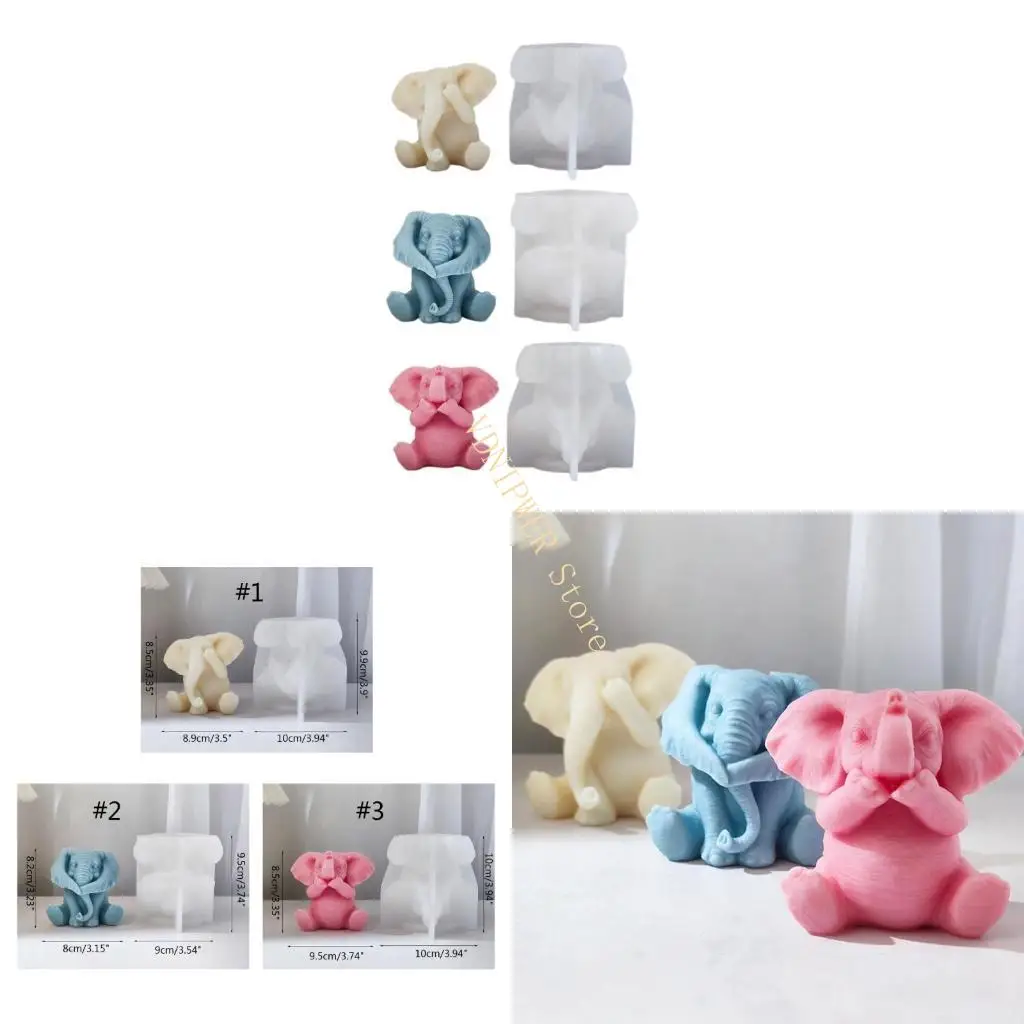 

Трехмерные силиконовые мыльные плесени для мыла изготовление DIY Слон Свеча