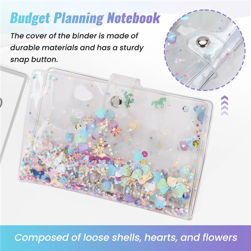 Practical-A6 Binder,Budget Binder,Used For Budgeting,Budget Planning Notepad, Cash Envelope Binder, Pink With Budget Envelope