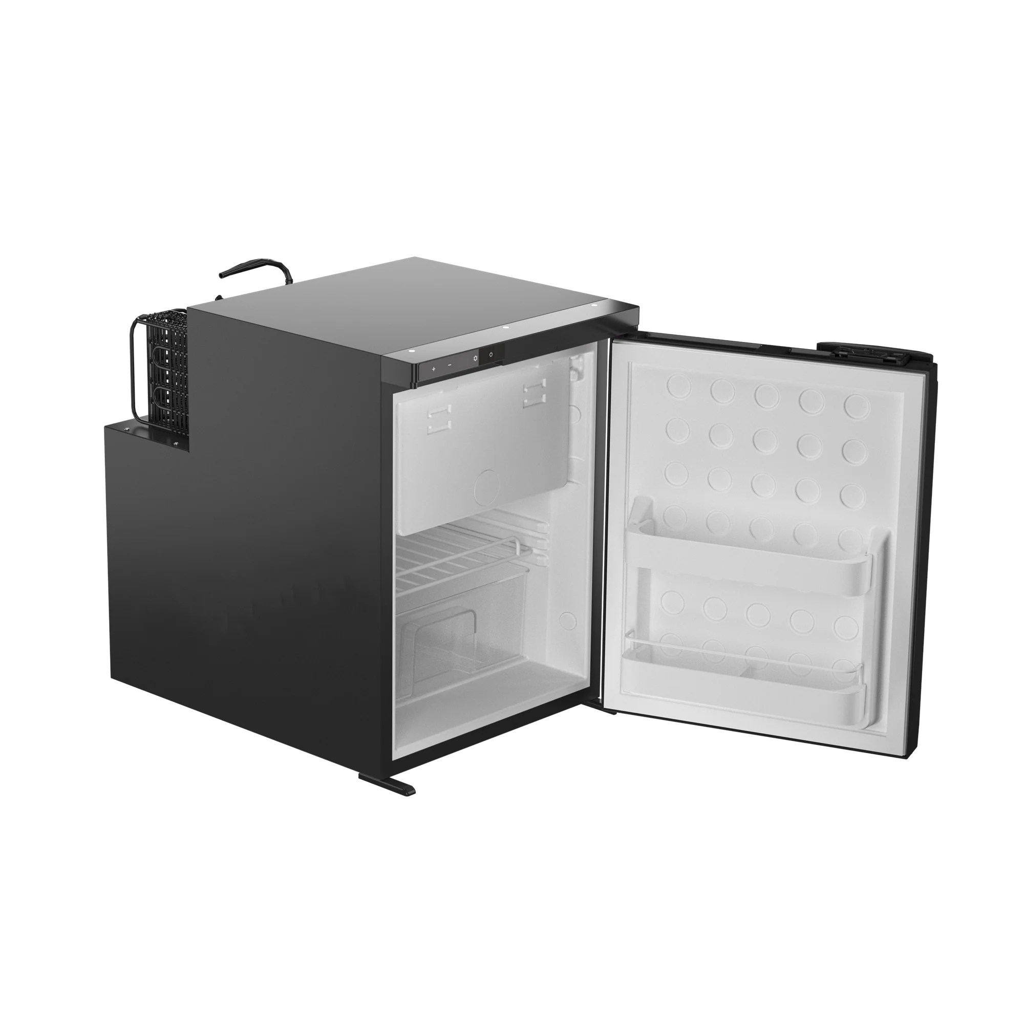 CR50 12ボルト RV冷蔵庫 50L ボート冷蔵庫 キャンプ用 ポータブル 車載冷凍庫 AC/DCコンプレッサー式冷蔵庫