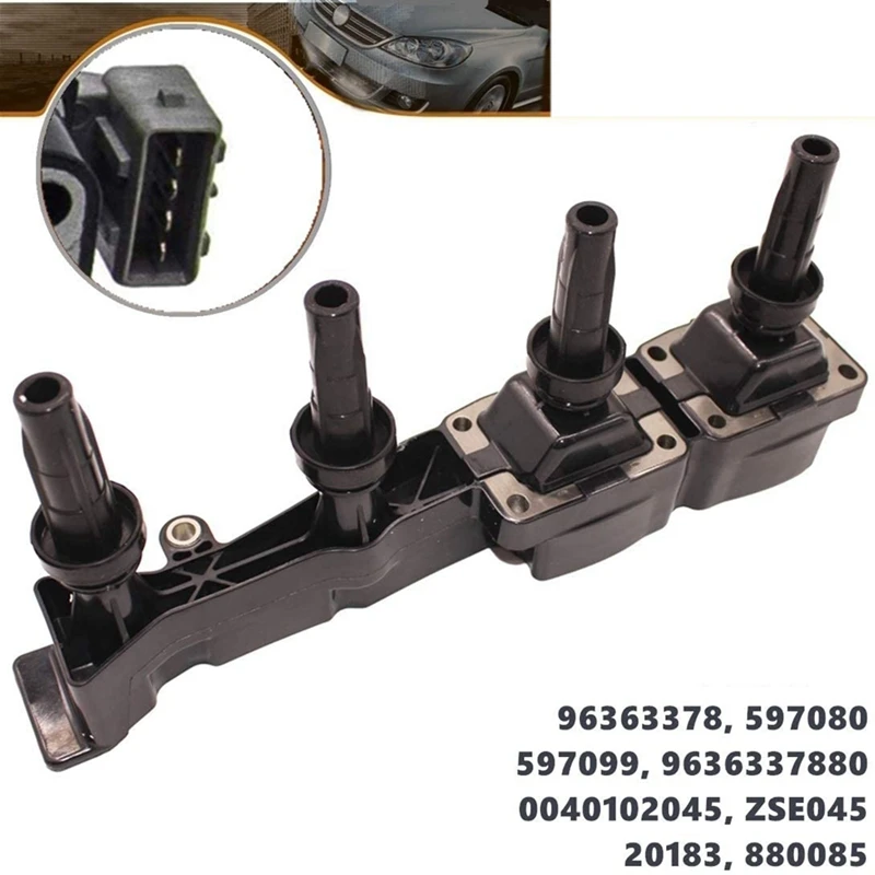 Ignition Coil For Peugeot 1007 206 307 308 Partner Citroen Berlingo C2 C3 C4 Xsara 1.6 16V 597080 597099 96363378