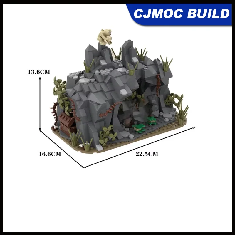 599pcs Rings Movie Scence MOC The Hobbited Building Blocks Hill Technology Bricks DIY Assembly Model Collection Toys MOC-133502