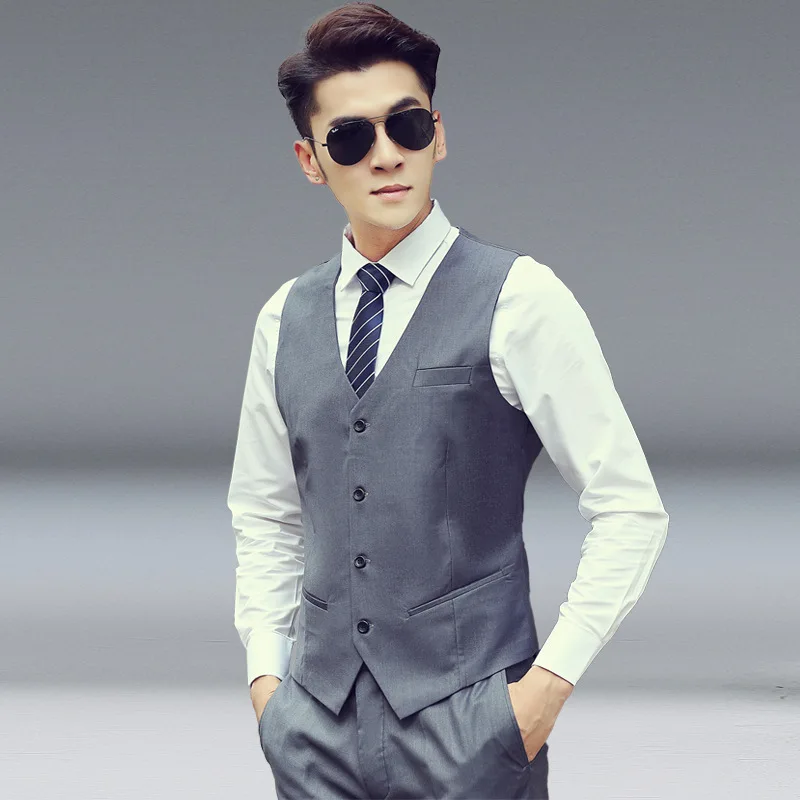 C5038 Spring and Autumn Men\'s Vest New Slim Korean Men\'s Work Clothes Suit Vest Men\'s Best Man Professional Wear Men\'s Vest