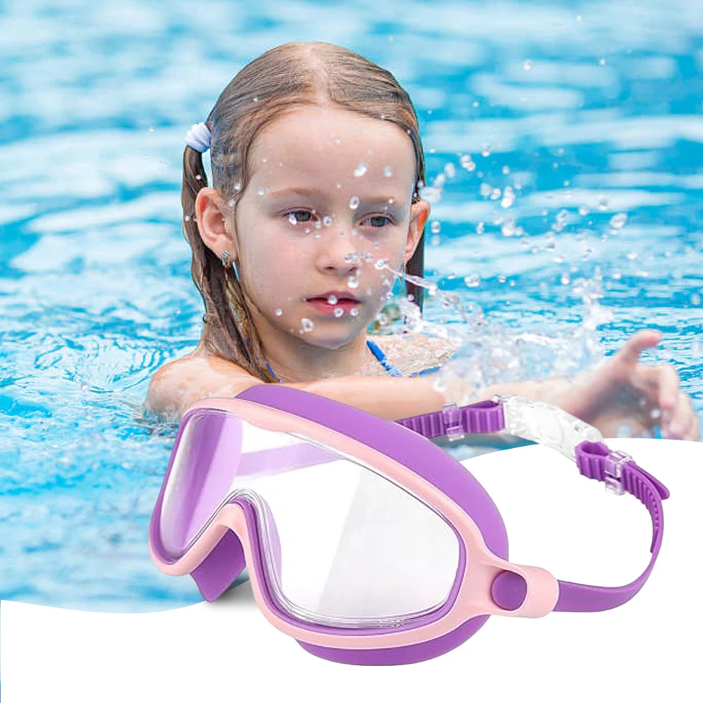 Kinder-Schwimmbrille, beschlagfrei, Poolbrille, kein Auslaufen, mit Ohrstöpseln, Nasenklammer für Kinder von 4 bis 15 Jahren