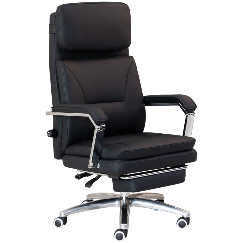 

Modern Foot Rest Office Chair Black Headrest Relaxing Luxury Office Chair Ergonomic Design Silla De Escritorio Furniture