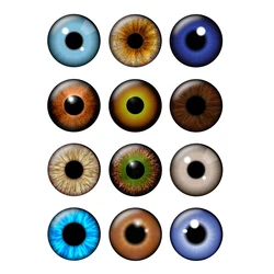 12 paren/zak 14mm Ogen Chips Geschikt voor Blyth Doll Super Dunne Leerling Ronde Glazen Cabochons DIY Accessoires Bulk Items BT300