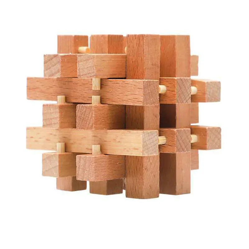 Luban Lock Eighteen LuoHan Wooden IQ Puzzle Brain Fitness Games Teaser Puzzles for Adults Kids Mind Challenge Educational Toys - view 5