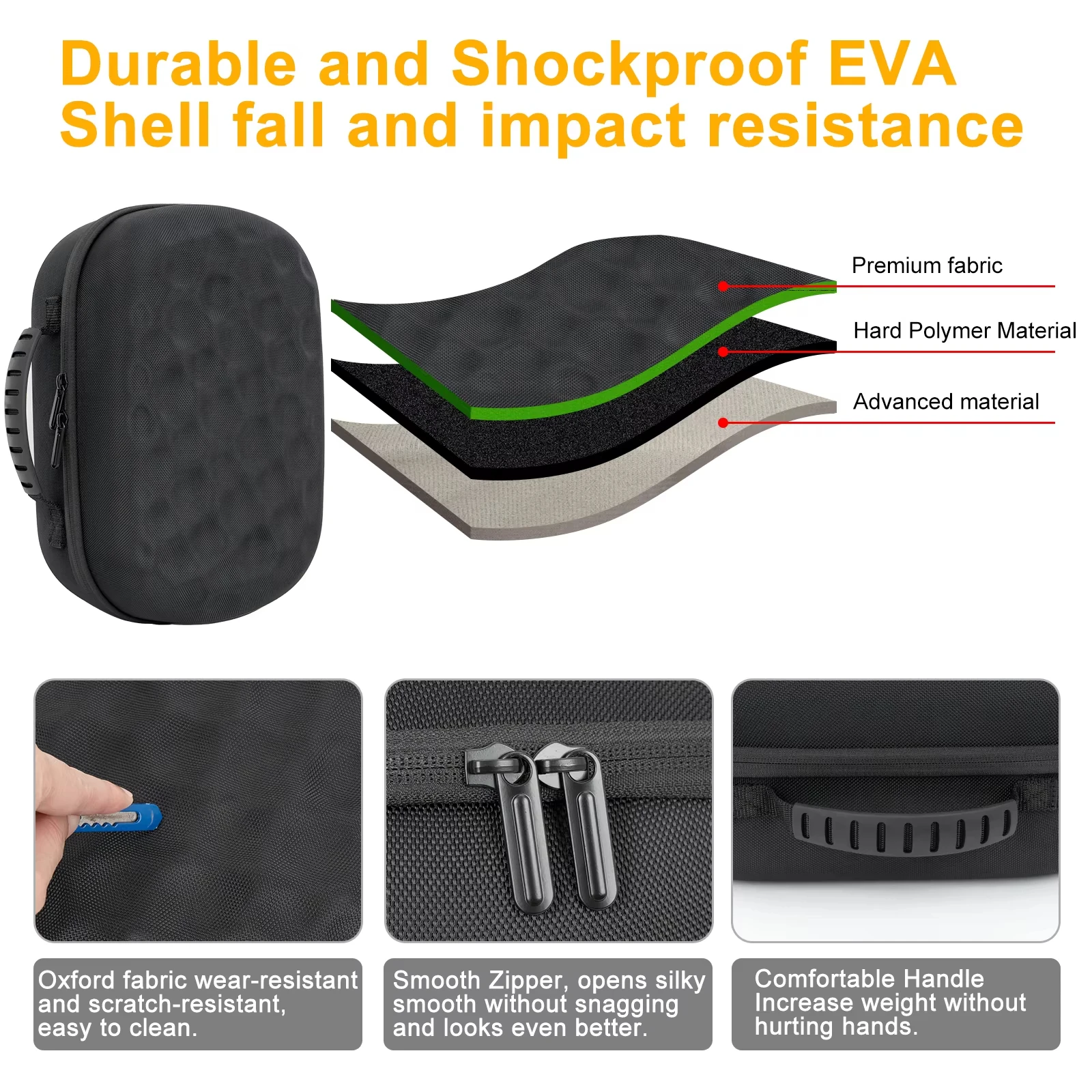 New Travel Carrying Case for Meta Quest 3 Headset Controllers EVA Hard Shell Storage Bag with Mesh for Meta Quest3 VR Accessorie