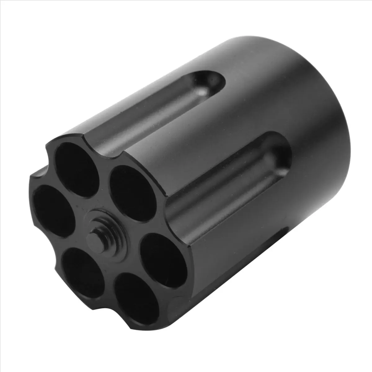 (ˉ﹃ˉ) Pen Holder with 6 Slot Cylinder Design Heavy Duty Non-Slip Aluminum Alloy Ornament