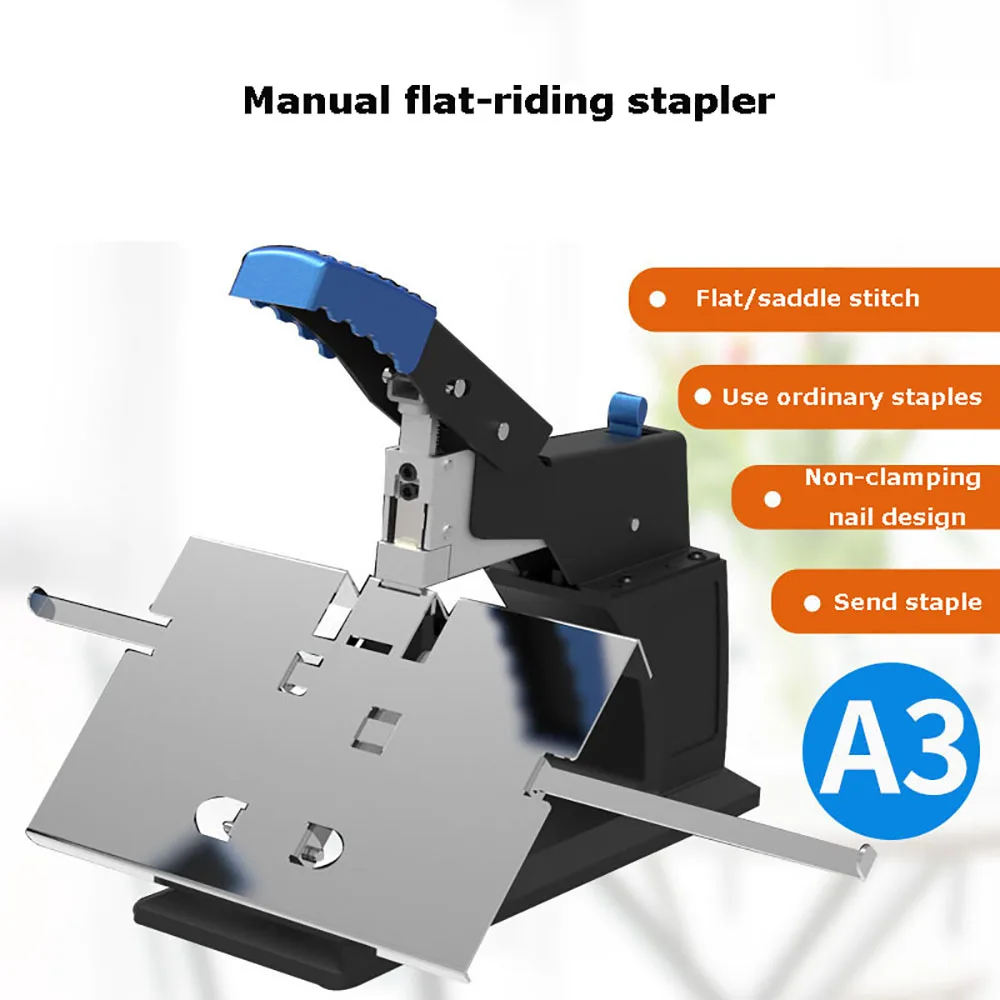 A3 Flat Stitching Riding Stitching Manual Stapler Office Stapler SH-03 Heavy Duty for Books and Documents